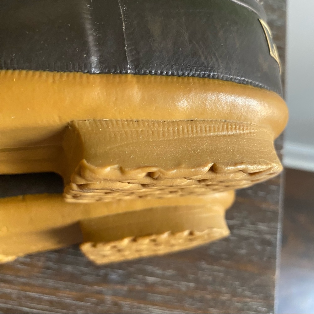 Vintage L.L. Bean Main Hunting Bean Duck Boots Lace Up Womens 5 Narrow Tan Brown - Picture 9 of 9
